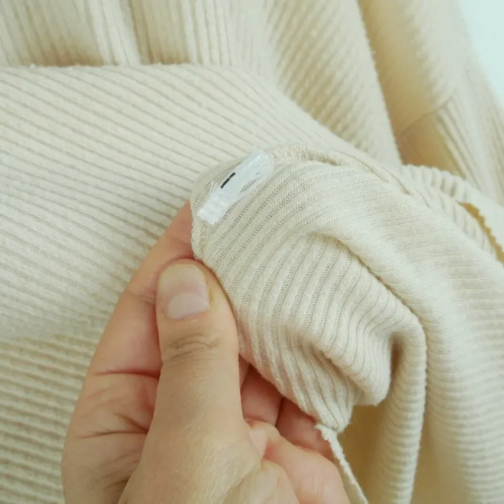 Nation LTD Scout Easy Collared‎ Henley Top Large Cream Minimal Relaxed Classic